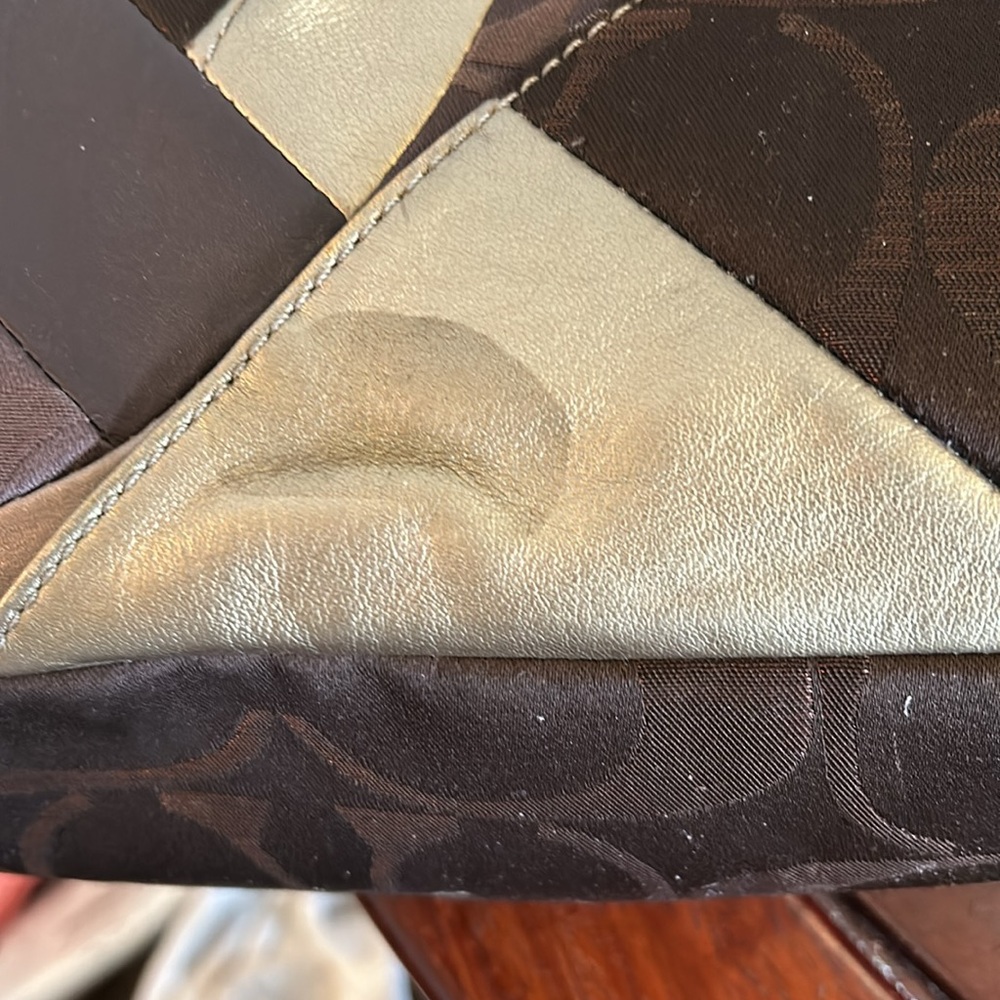 Coach Brown and Gold Patchwork Handbag. Great Price - Picture 8 of 10